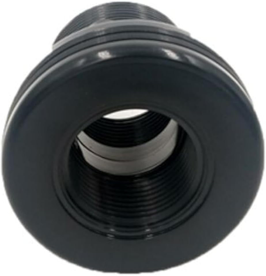 new 1" Bulkhead ABS Threaded x NPT Standard 2-Pair (4-Pack) NBR Black 07FC0E-D4 - KOEEK