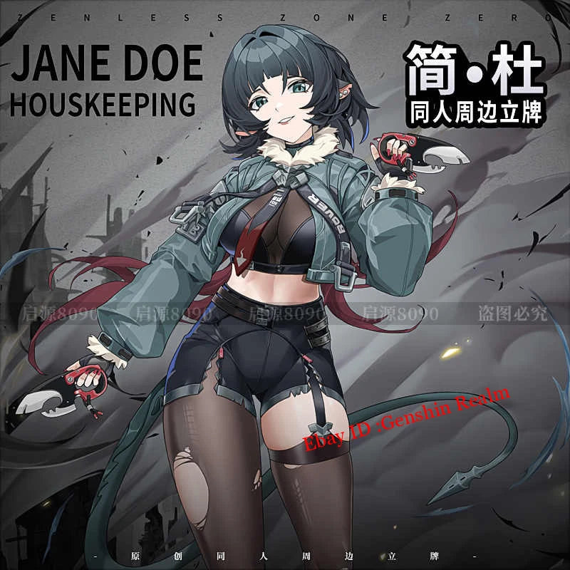 Anime Zenless Zone Zero Jane Doe Deluxe Acrylic Desktop Stand Figure Collection 07FC0E-D4 - KOEEK