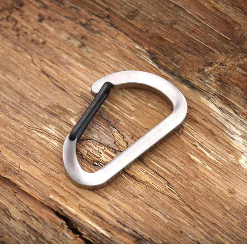 Hot EDC TITANER Titanium TC4 Key Carabiner Sport Sliver Snap Hook Outdoor KG-02L TITANER - KOEEK
