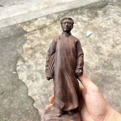 20cm Agarwood HandCarved Great Leader Politician Mao Zedong Home Decoration 07FC0E-D4 - KOEEK