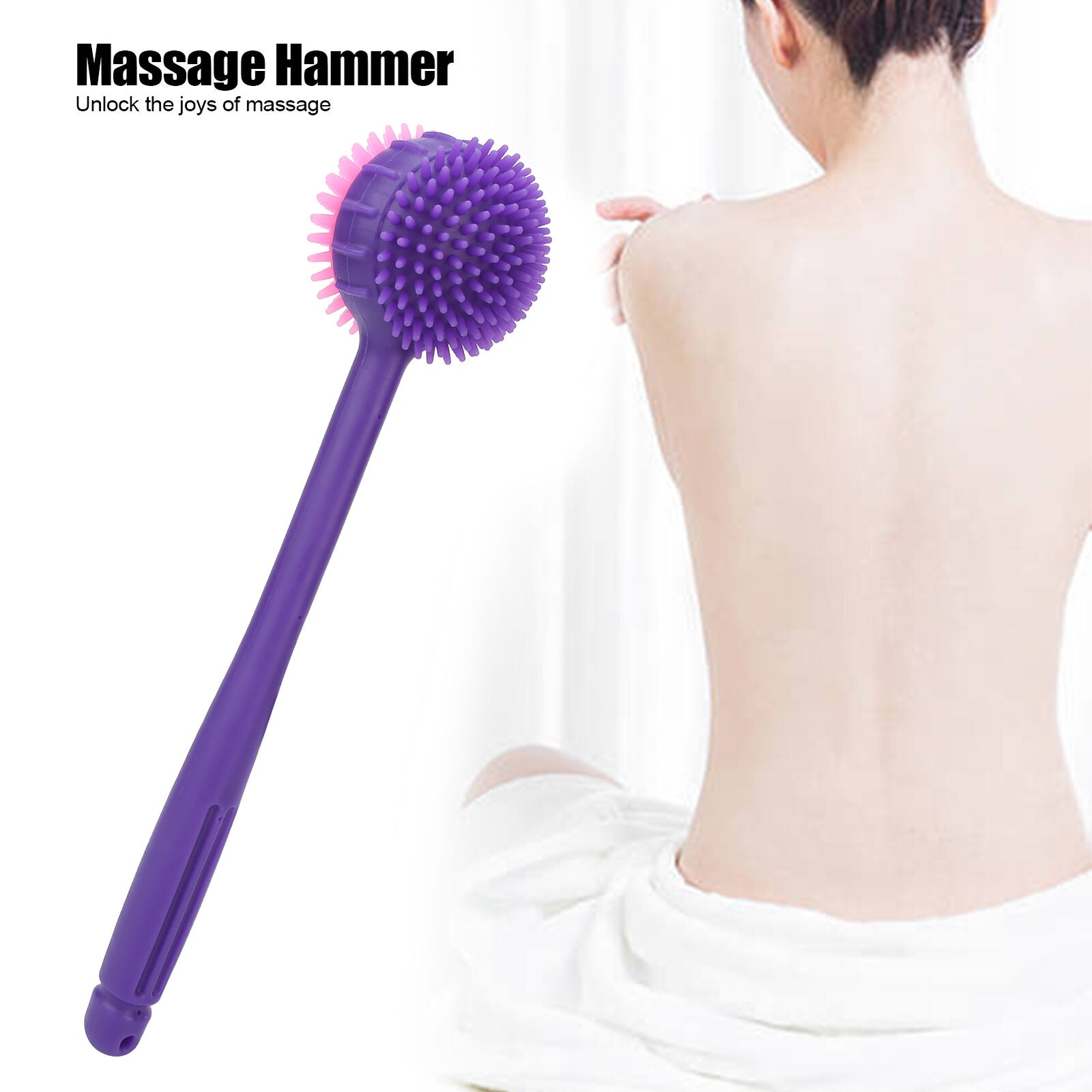 new Massage Hammer Long Hammer Back Massager For Back Relief(Purple )(Purple ) HGF koeek - KOEEK