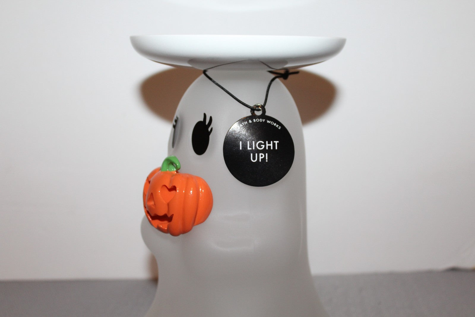 ! NIB Bath and Body Works Light-up Ghost Pedestal 3-Wick Candle Holder! 07FC0E-D4 - KOEEK