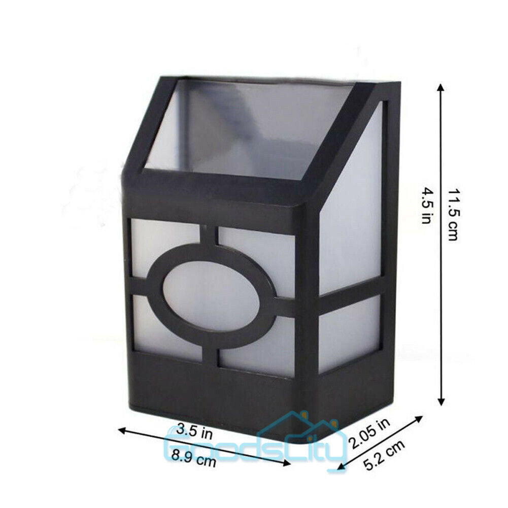 ny 2-pakke vanntett LED solenergi PIR-sensor Vegglampe Utendørs hagelampe