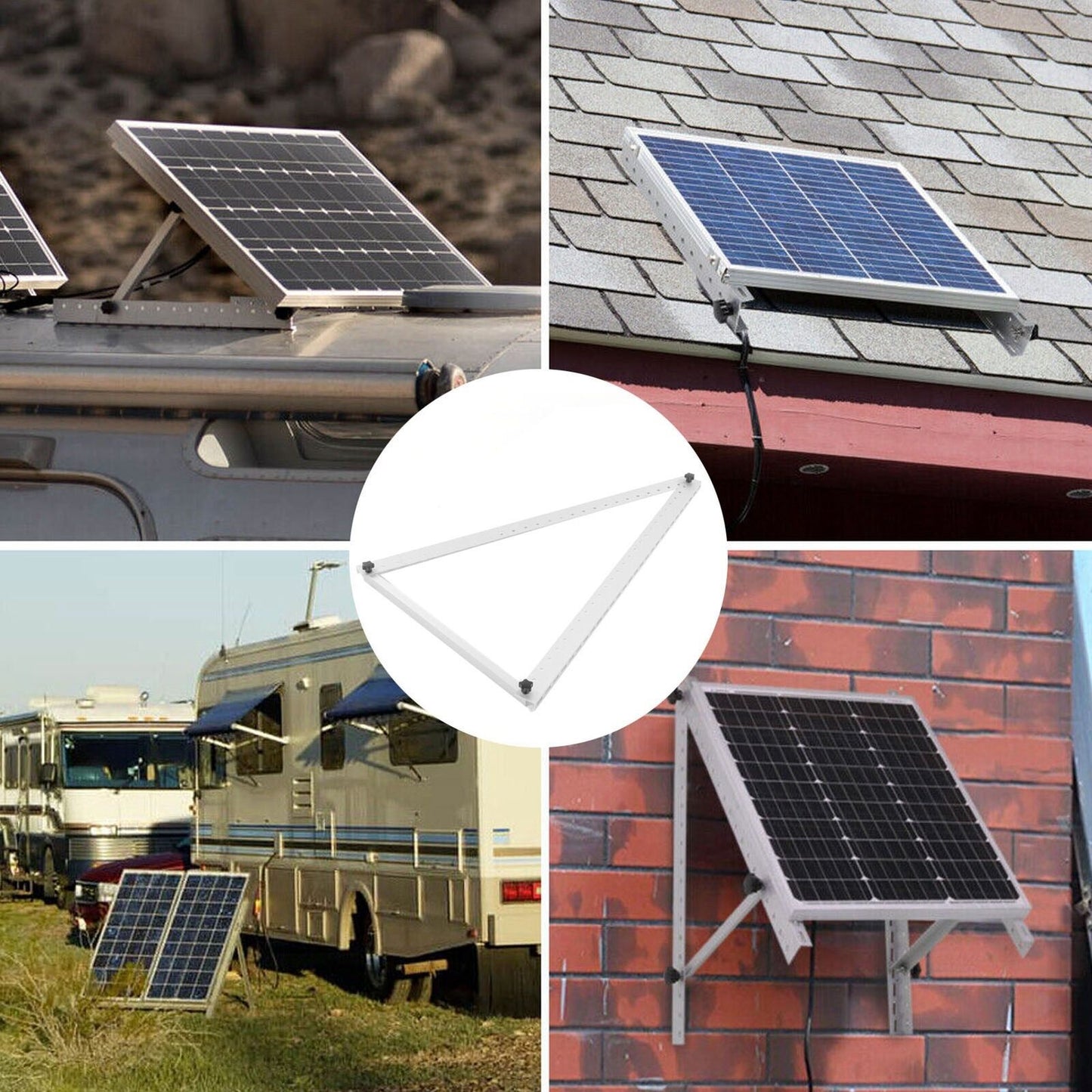 new Solar Panel Tilt Bracket Adjustable Foldable Universal Aluminium Mount 41inch koeek - KOEEK