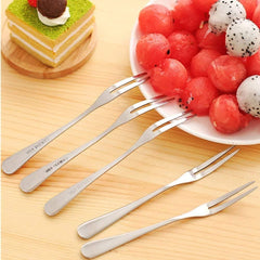 used Crab Stainless Steel Forks,Escargot Forks 2 Prong Tasting Appetizer 10 pcs 07FC0E-D4 - KOEEK