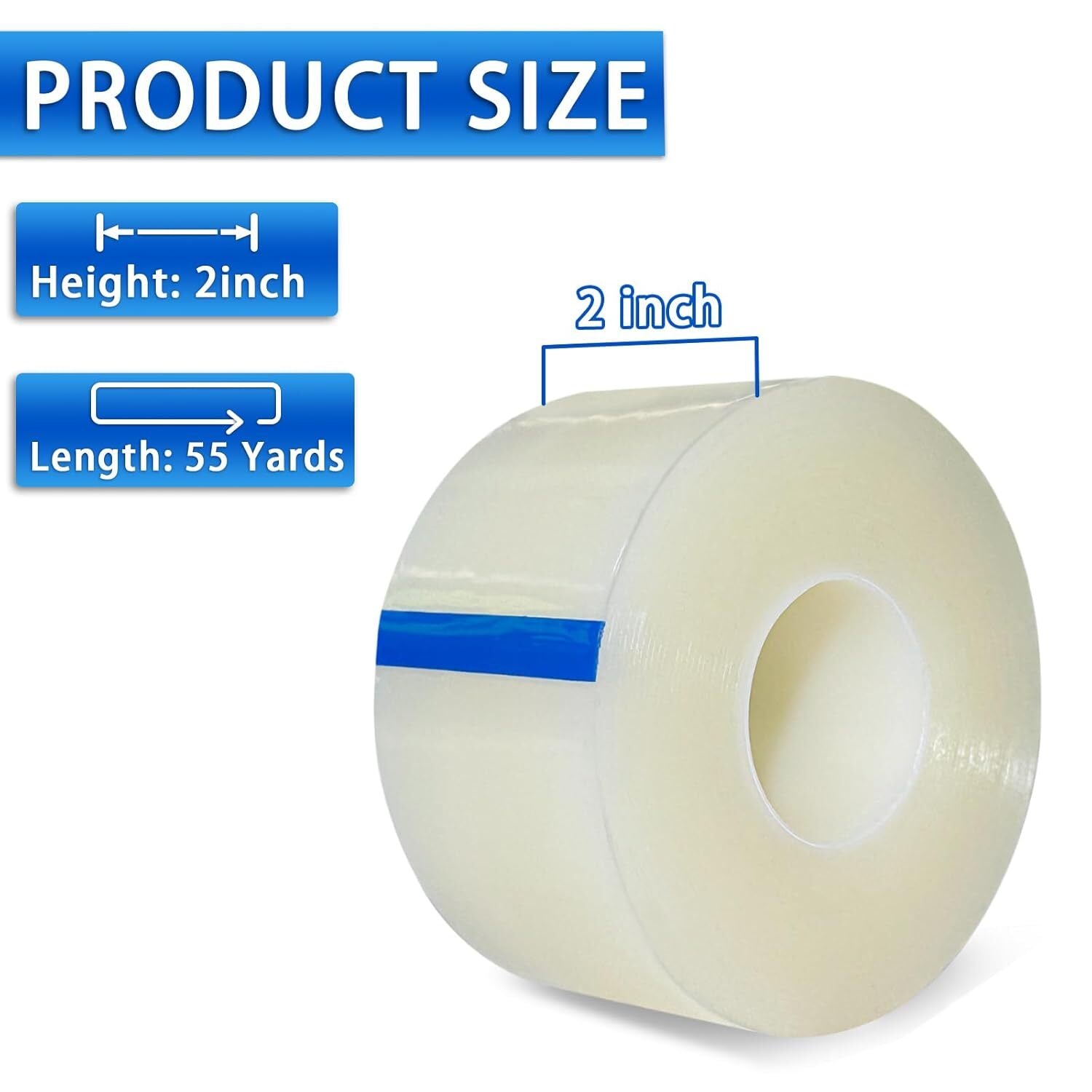 new Transparent Window Weather Sealing Tape for Winter,2 Inch x 55 Yards White 07FC0E-D4 - KOEEK