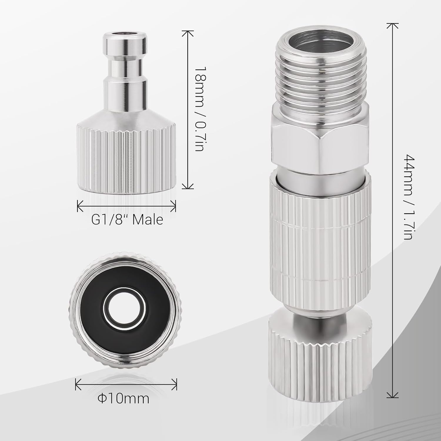 new NEOECO Airbrush Quick Disconnect Coupler Release Fitting & Plug, 6pcs Type 1 NEOECO - KOEEK