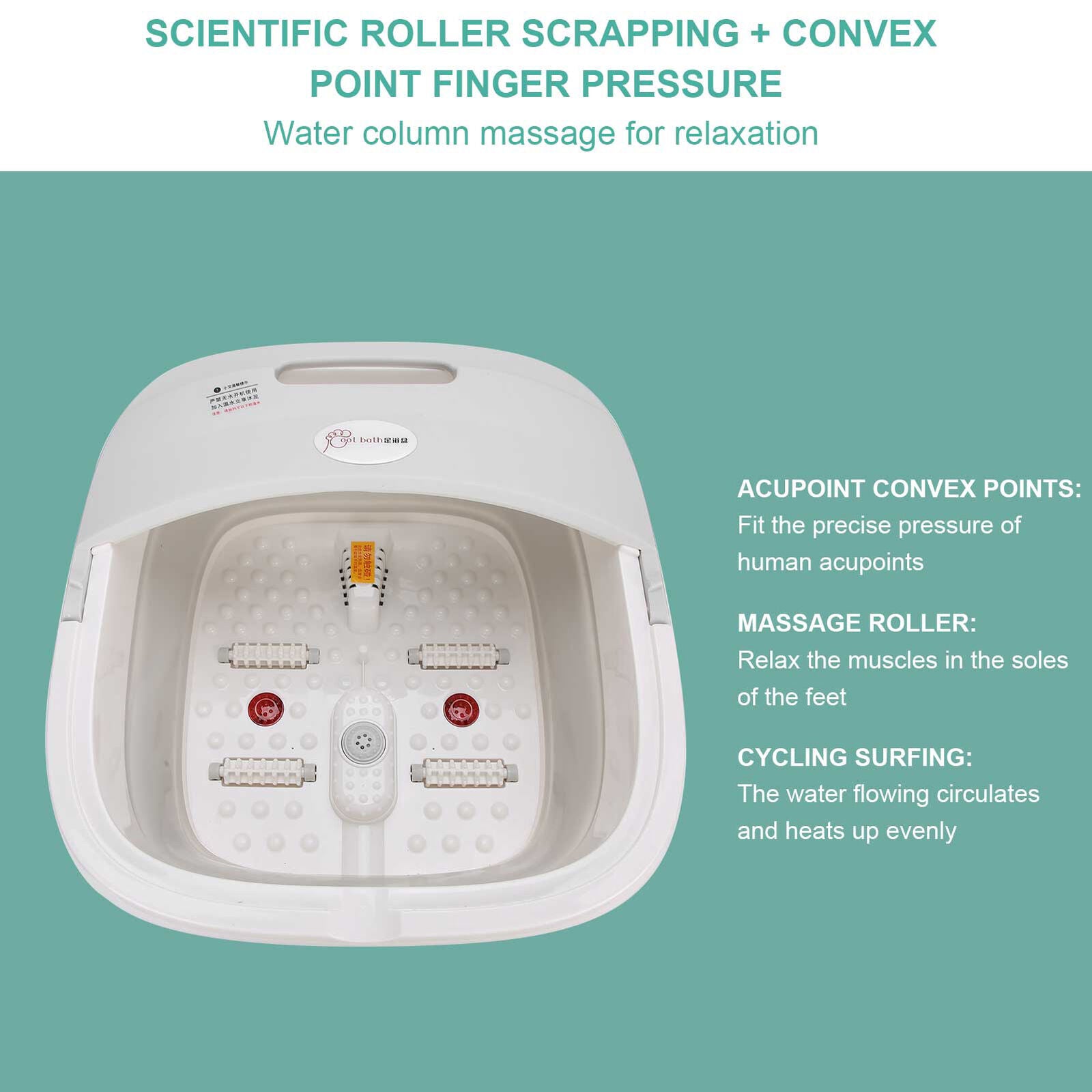 new Spa Bath Massager Electric Household Bath Machine Massager(EU Plug ) HGF koeek - KOEEK