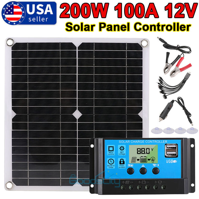 ny 800W Watt fleksibelt solcellepanel 12V Mono Home RV Rooftop Camping Off-Grid Power