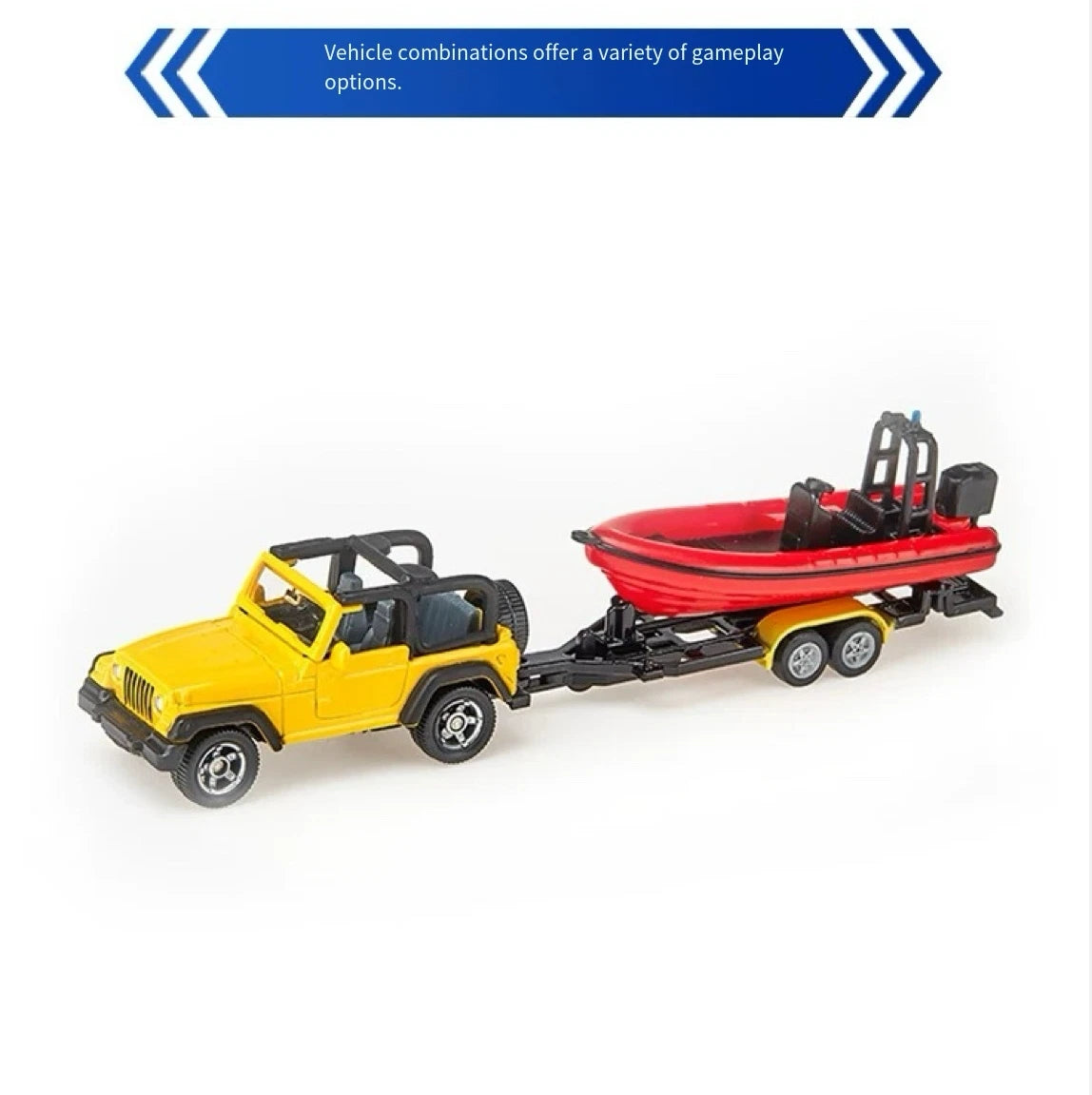 1/87 Removable Floating Boat Toy Siku Jeep Wrangler w Boat Trailer Diecast Model SIKU - KOEEK