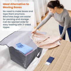 Large moving boxes with zippers and handles, 76 liters, 10 pieces per pack. 07FC0E-D4 - KOEEK