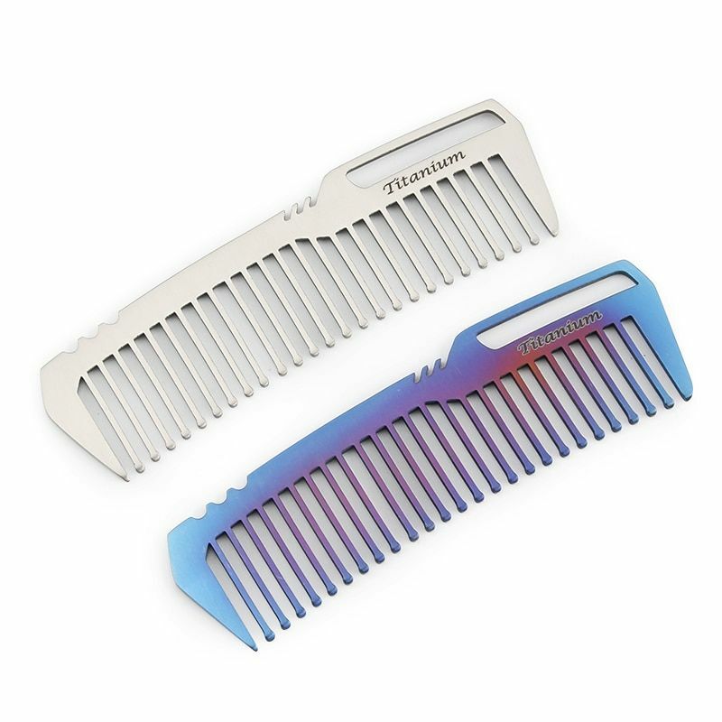 Mini Portable Titanium Alloy Comb EDC Super Light Titanium Comb Outdoor Tools 07FC0E-D4 - KOEEK