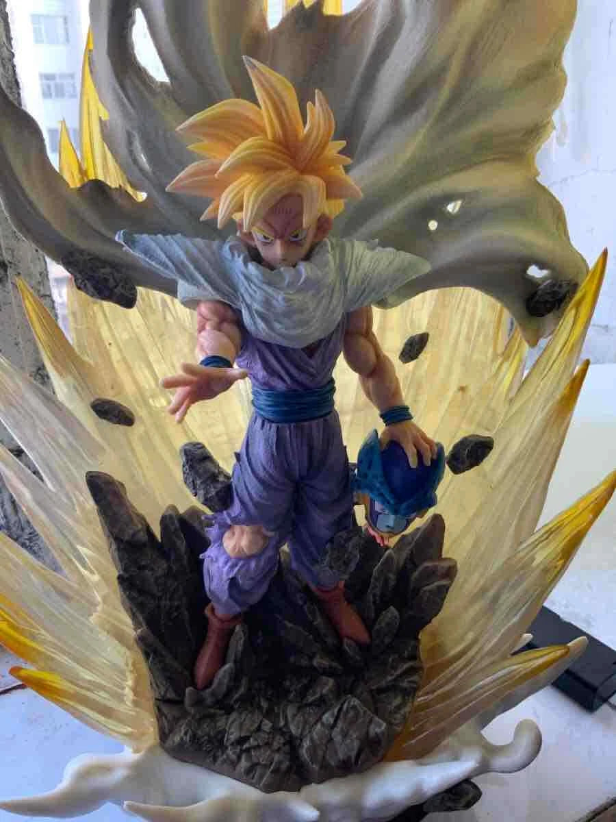 Anime Collectible Z Son Gohan Cape Ver. vs Cell Statue PVC Figure Light up 41CM 07FC0E-D4 - KOEEK