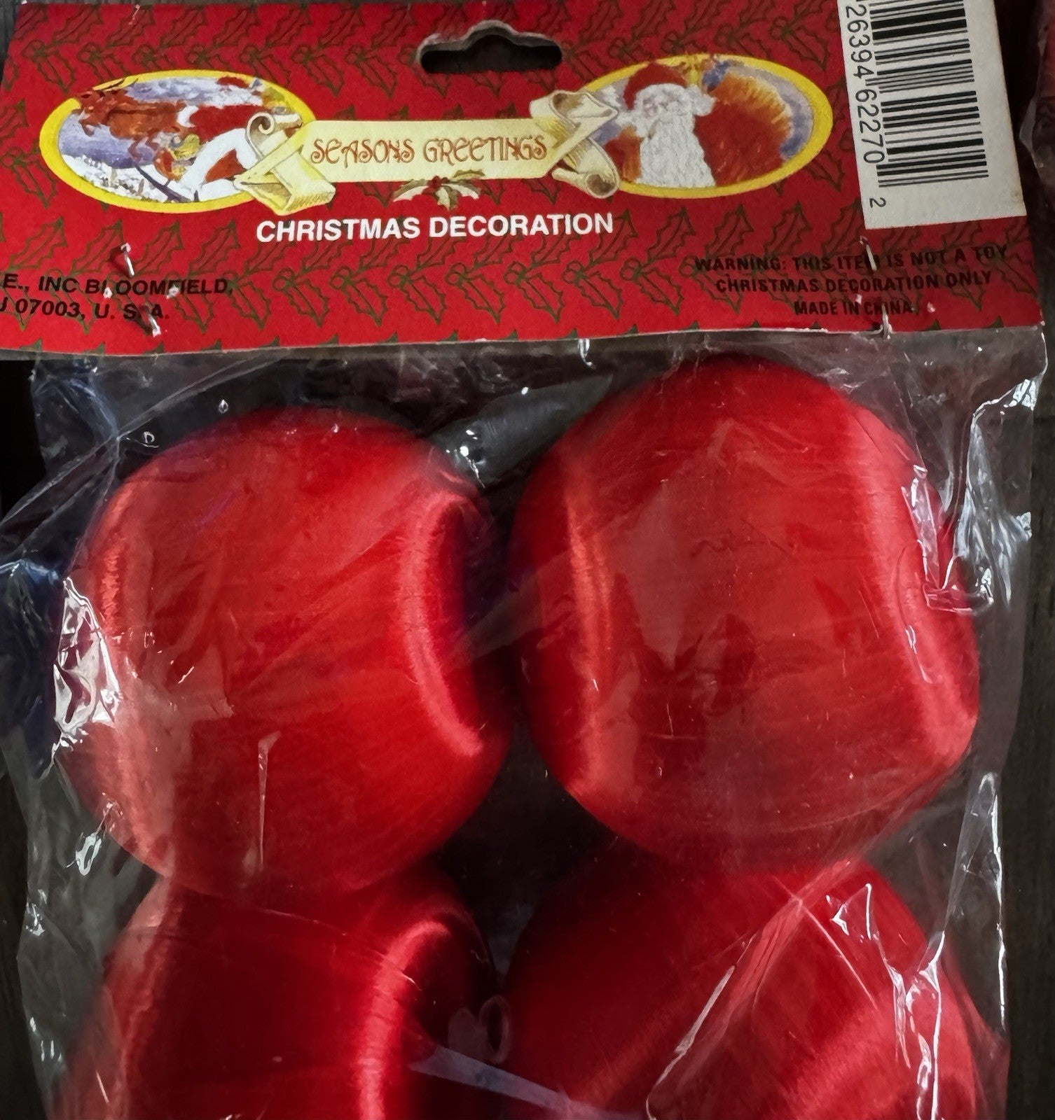 Lot Of 60 Satin Christmas Balls Various Sizes Red White Blues Vintage WHITE - KOEEK