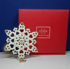Lenox 2017 Annual Gemmed Snowflake Ornament NIB LENOX - KOEEK
