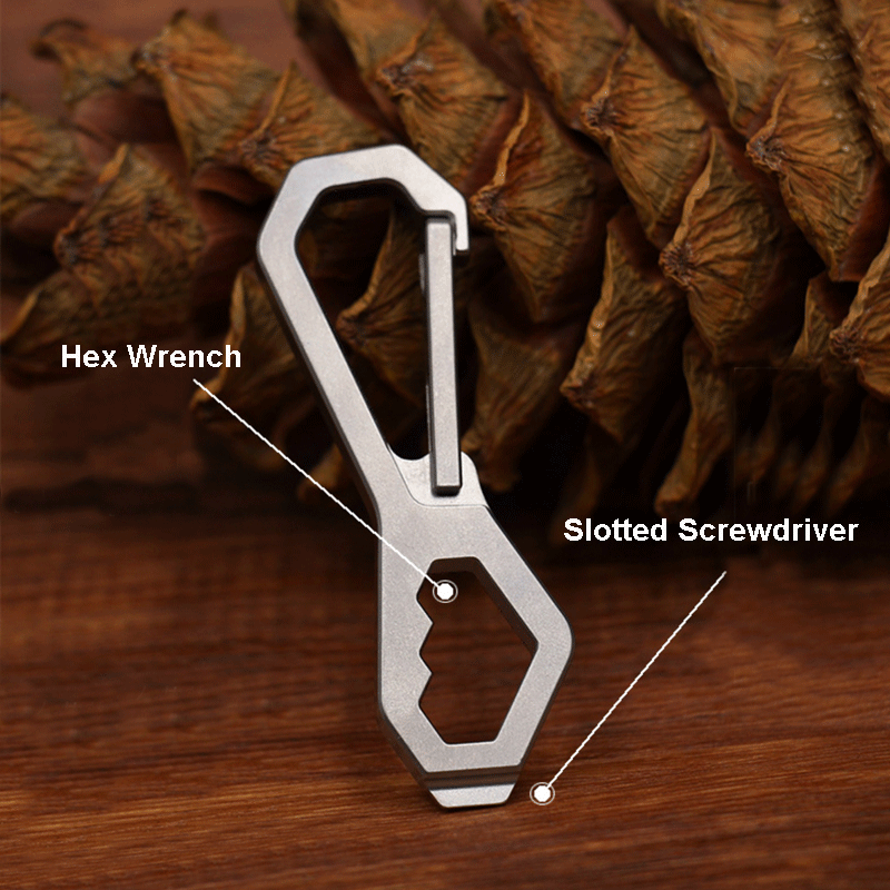 Titanium Alloy Multi Tool Wrench Screwdriver Men Waist Hanging Keychain EDC Gift 07FC0E-D4 - KOEEK
