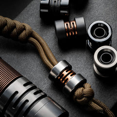 Titanium Alloy Folding Knife Handle Lanyard Bead Umbrella Rope EDC Key Tool Bead 07FC0E-D4 - KOEEK