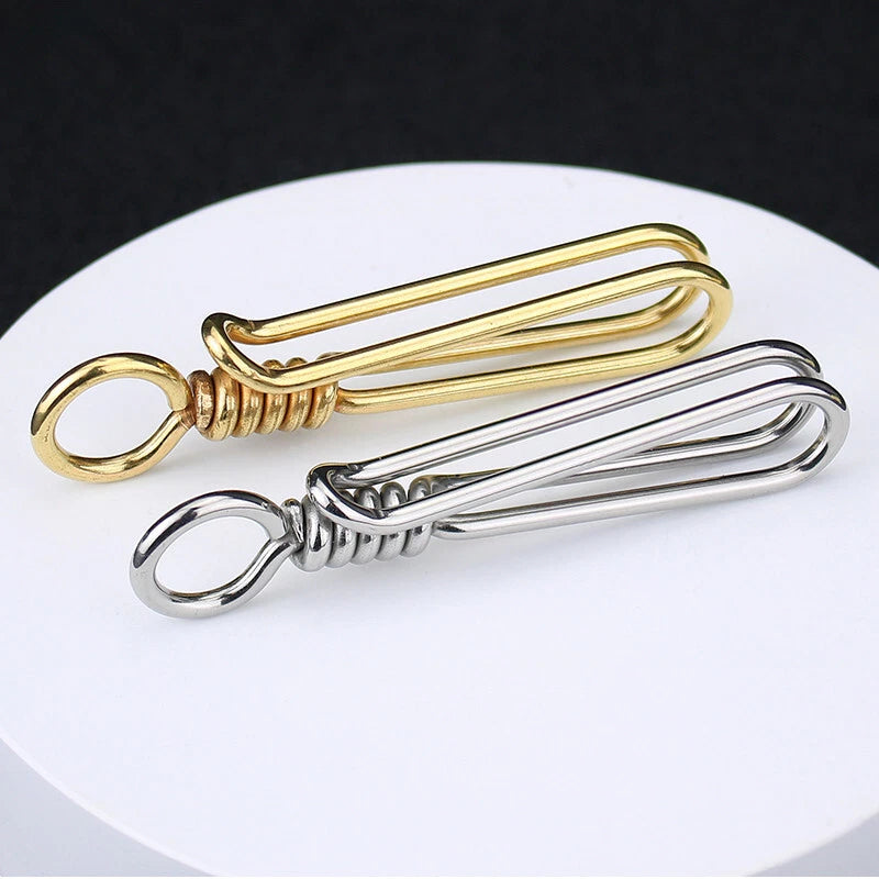 Brass / Steel Handmade Keychains Keyrings Bag Wallet Chain Belt Clip Key Holder 07FC0E-D4 - KOEEK