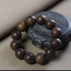 20mm Beads Natural Grade A Agarwood Men Woman Bracelet Buddha  Prayer Beads 07FC0E-D4 - KOEEK