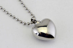 Heart-shape Stainless Steel Waterproof Pill Box Case Bottle EDC Necklace Pendant 07FC0E-D4 - KOEEK