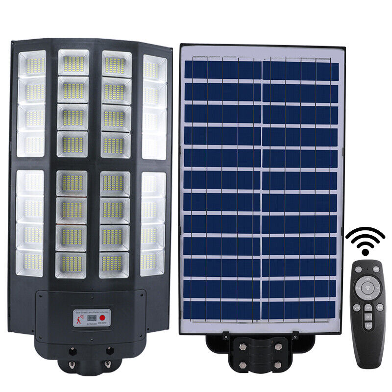 ny udendørs kommerciel 10000000LM LED Solar gadelys Dusk-to-Dawn vejlampe+stang