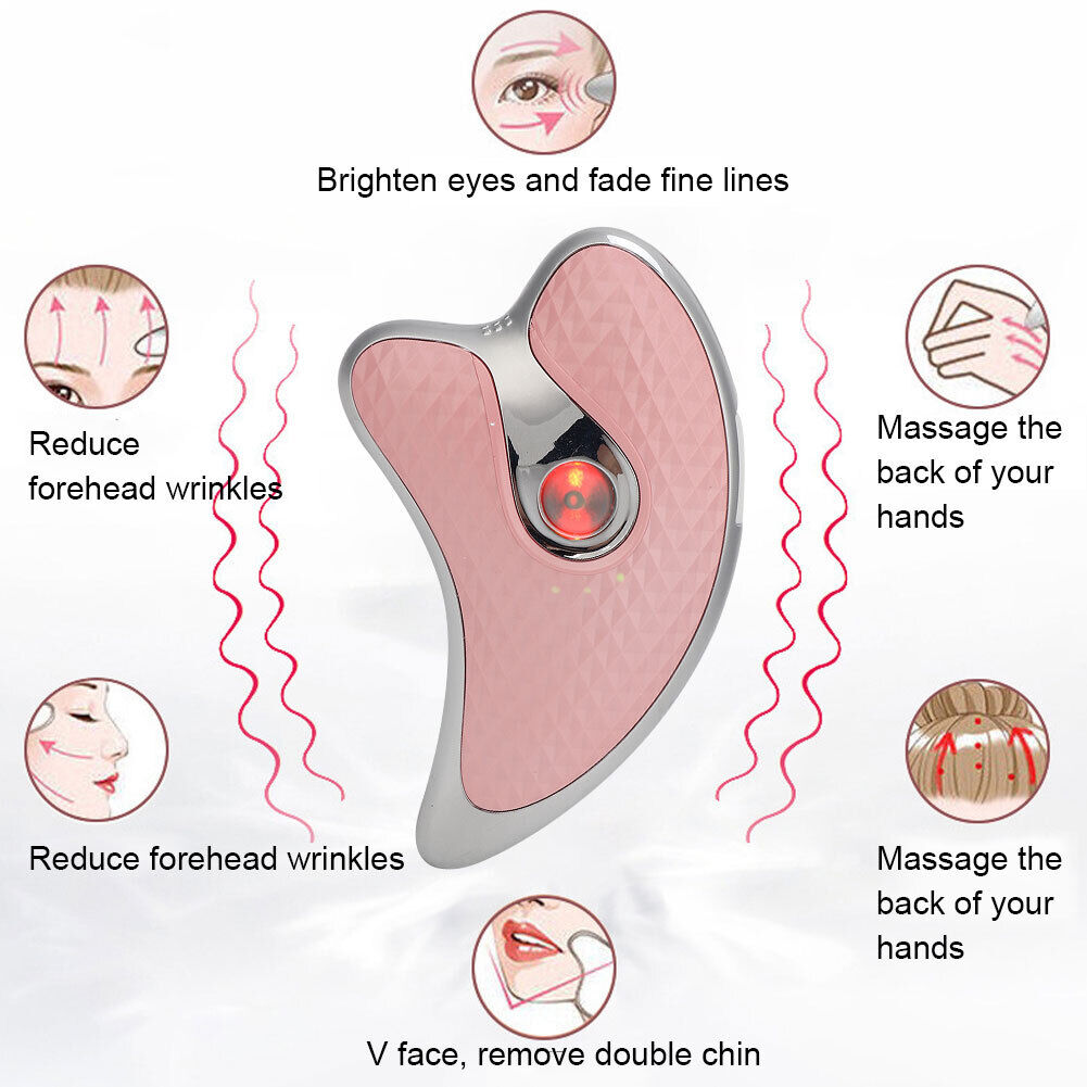 new Microcurrent Facial Scraper Massager Lifting Firming Facial Beauty Device HGF koeek - KOEEK