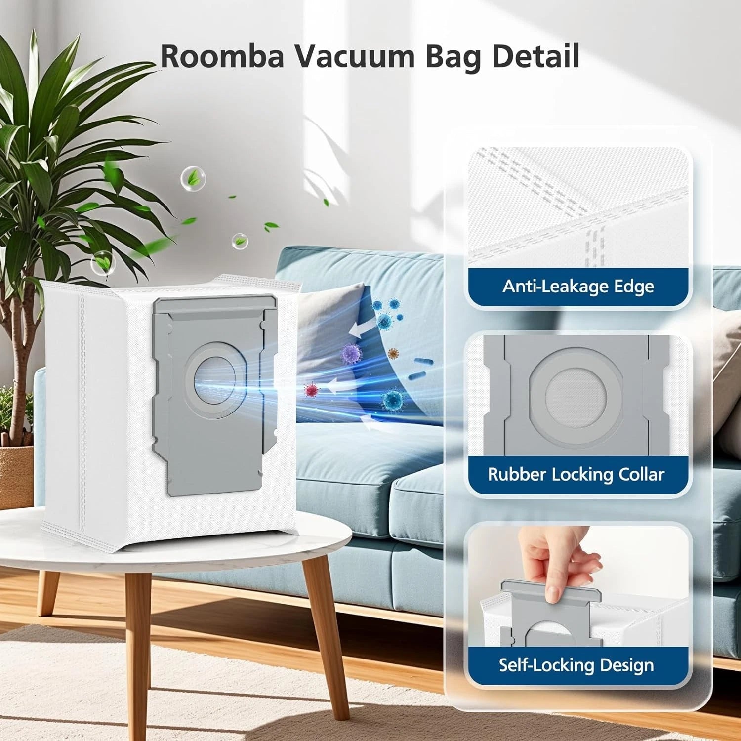 8 vacuum bags, suitable for dust treatment of the i, s, and j series 07FC0E-D4 - KOEEK