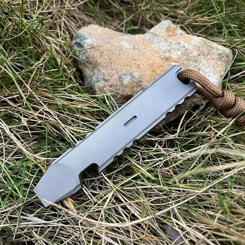 Outdoor EDC Titanium Alloy Pocket Pry Bar Crowbar Opener Wrench Multi Tools 07FC0E-D4 - KOEEK