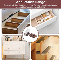 new Dresser Drawer Slides Replacement Kit for Kenlin Rite-Trak II Model Brown 07FC0E-D4 - KOEEK