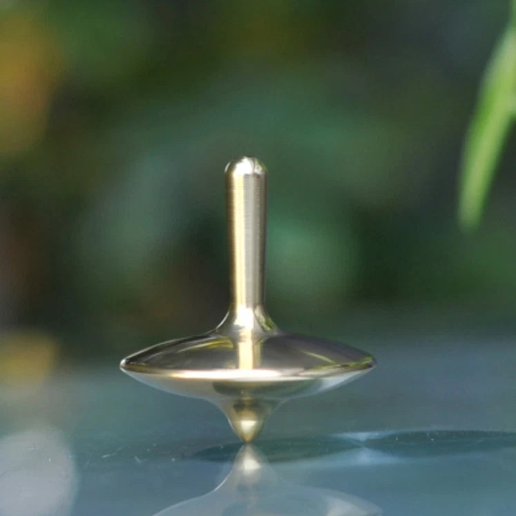 EDC Spinning Top Hand Spinner CNC Stainless Steel Brass Toys Gift Brief Design 07FC0E-D4 - KOEEK