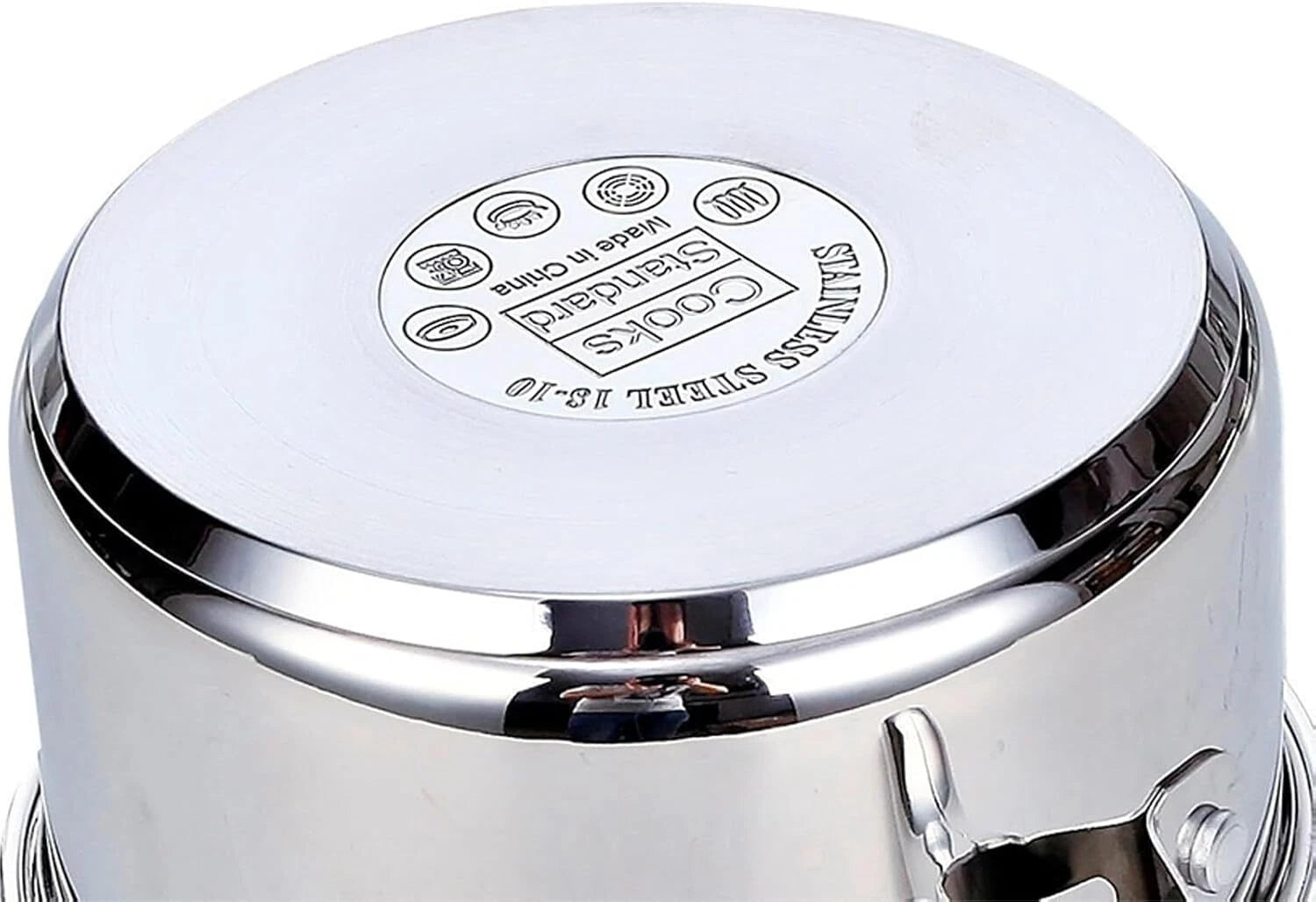 Dutch Crock Pot with Glass Lid, 7Quart Classic Stainless Steel Crock Pot, Silver 07FC0E-D4 - KOEEK