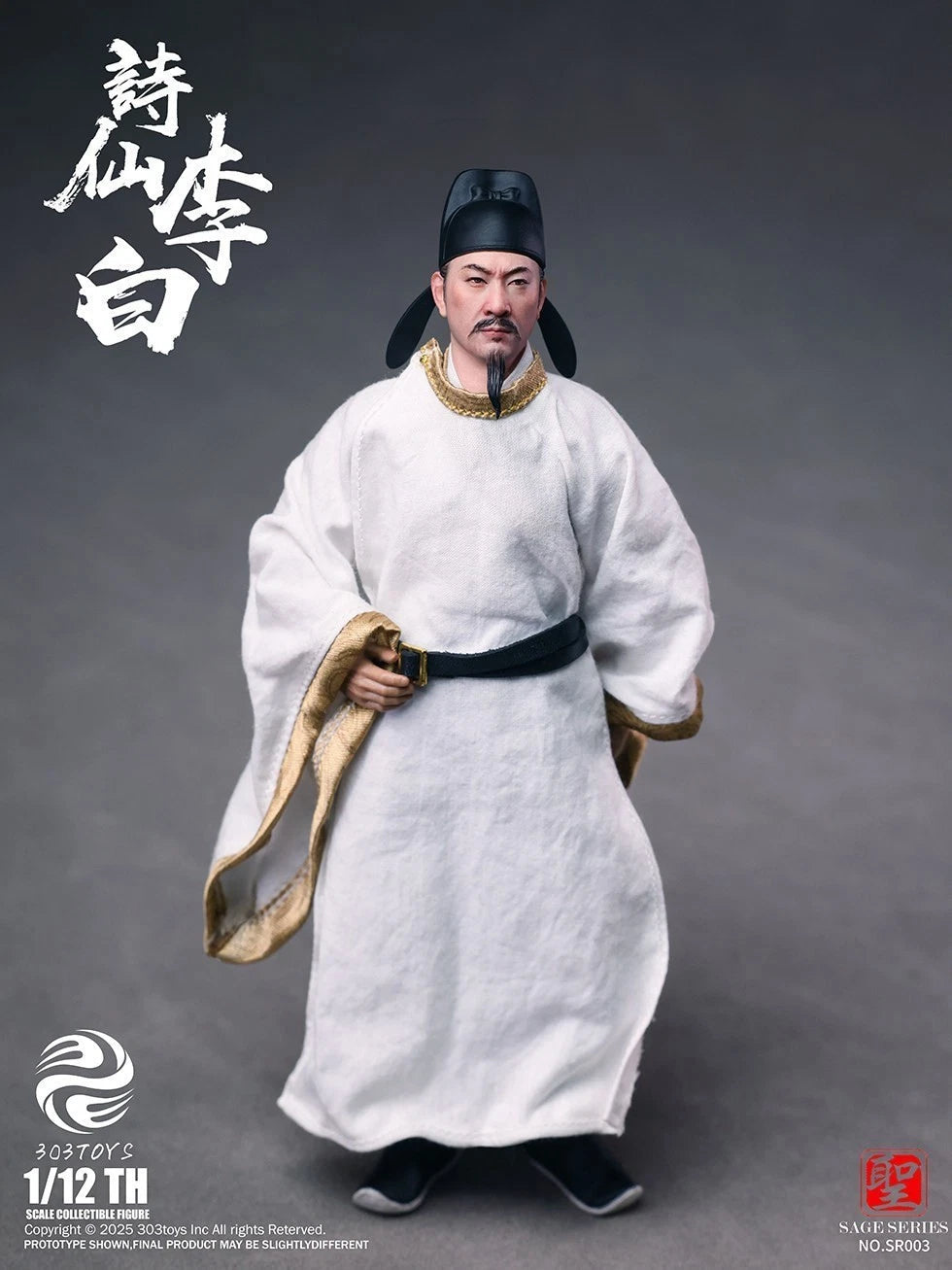 303TOYS SR003B Tang Poet Immortal Romantic Li Bai 1/12 Action Figures Model Doll 07FC0E-D4 - KOEEK