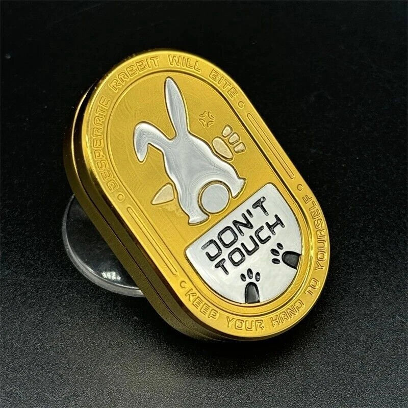 Novel Metal Fidget Slider Cartoon Rabbit Pattern Fidget EDC Toys Stress Relief 07FC0E-D4 - KOEEK