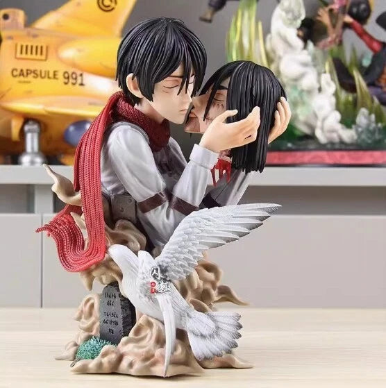 Attack on Titan Eren Mikasa Bust Statue Eren JaegerStatue Ornament  Figure Model 07FC0E-D4 - KOEEK