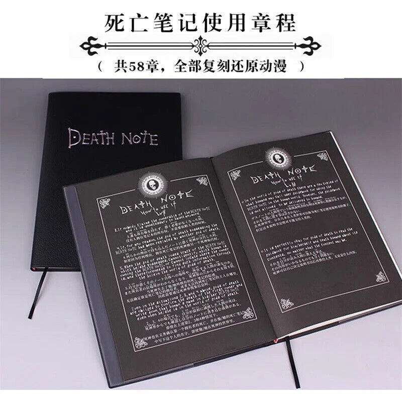 Death Note Yagami Light Cosplay Notebook Notepad With Signature Pen And Box Gift 07FC0E-D4 - KOEEK
