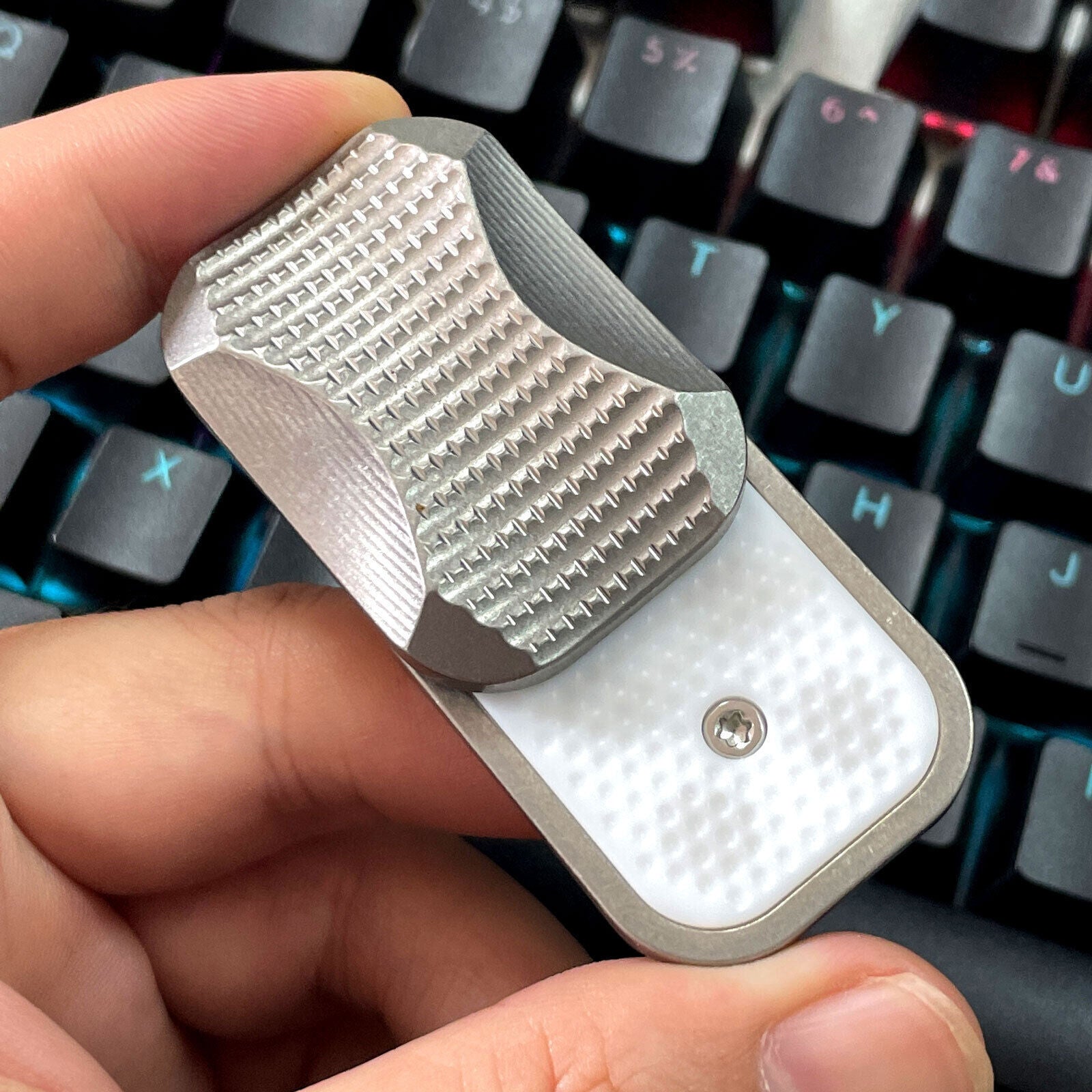 Titanium Alloy Haptic Fidget Slider Adult EDC Metal Fidget Toy Stress Relief Toy 07FC0E-D4 - KOEEK