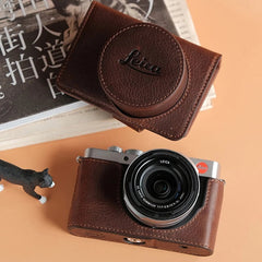 Leather Camera Bag Case For Leica D-LUX8 Dlux8 Protect Cover Belt Strap 07FC0E-D4 - KOEEK