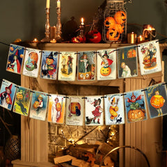 new Vintage Halloween Banner Decorations Victorian Style Multicolor 07FC0E-D4 - KOEEK