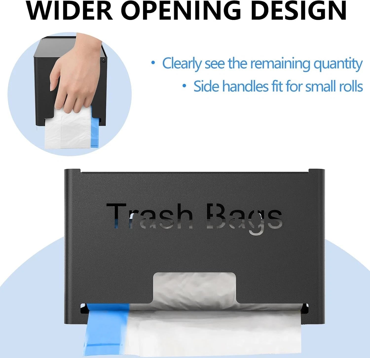 Large garbage bag holder dispenser, metal garbage bag dispenser reel holder 07FC0E-D4 - KOEEK
