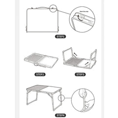 gateleg table Half-net table Portable outdoor camping table camping picnic table 07FC0E-D4 - KOEEK