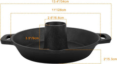 Universal Cast Iron Chicken Rack, Pre-Seasoned Roaster Beer Can Turkey Rack 07FC0E-D4 - KOEEK