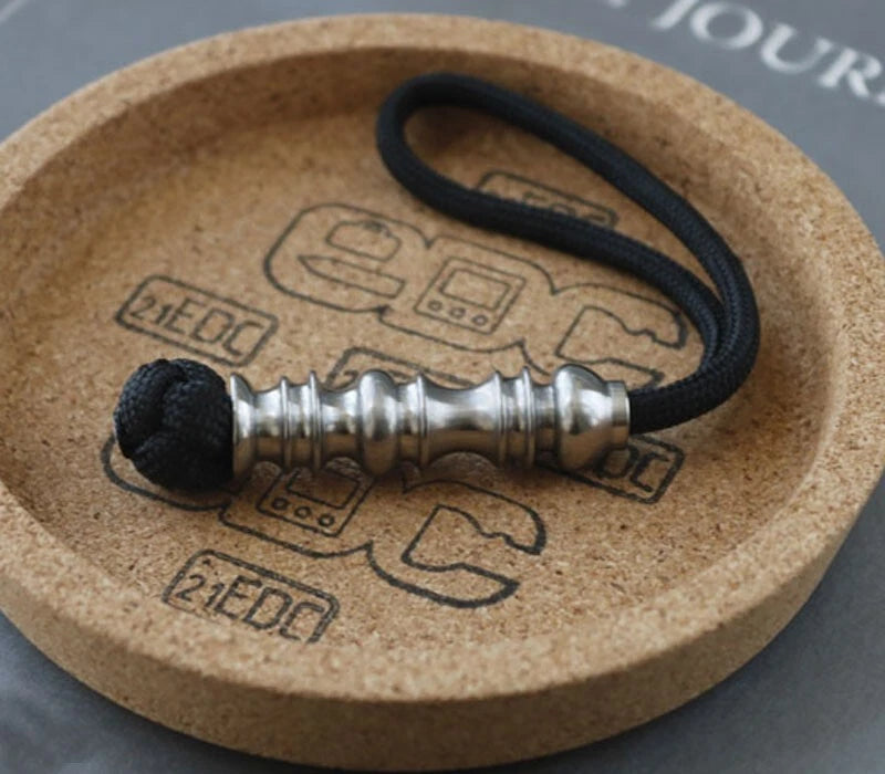 HotTitanium Alloy Knife Bead Keychain Pendant Lanyard DIY Parachute Cord BeadEDC 07FC0E-D4 - KOEEK