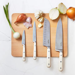 14 Piece High Carbon Stainless Steel Kitchen Knife Set - Linen White 07FC0E-D4 - KOEEK