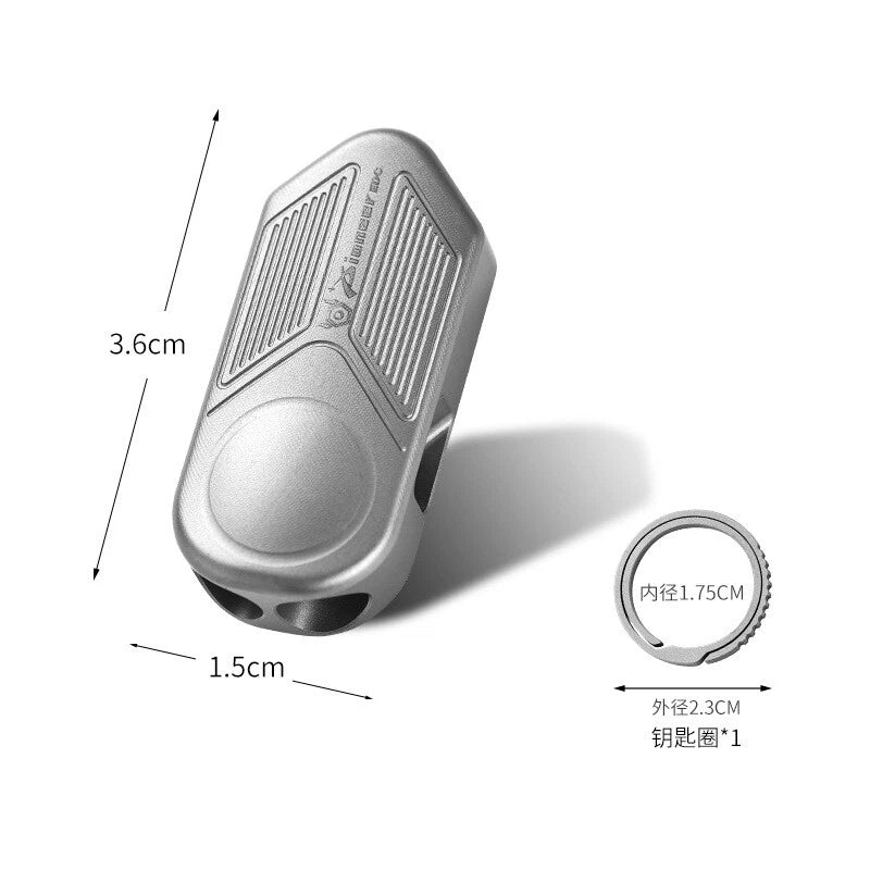 titanium alloy dual hole whistle high-frequency portable camping equipment 07FC0E-D4 - KOEEK
