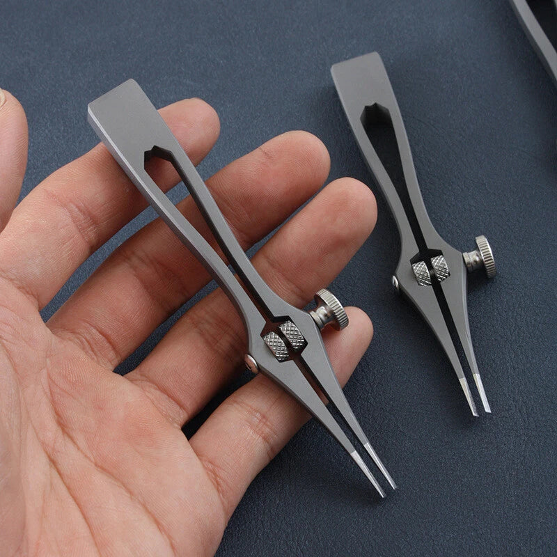 Spacing Adjustable Leather Craft Pricking Irons Stitching Lacing Punching Chisel 07FC0E-D4 - KOEEK