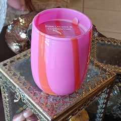 ANTHROPOLOGIE PIPER LYCHEE CLEMENTINE PINK GLASS CANDLE 💕~ 70 hr  15.34 oz. ANTHROPOLOGIE - KOEEK