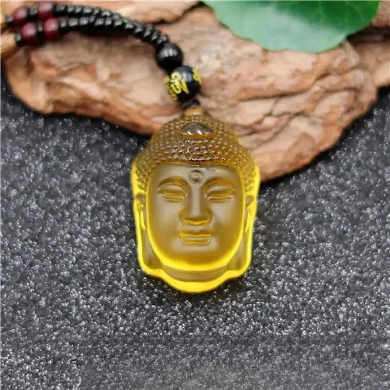 Crystal Buddha Pendant Necklace Accessories Amulet Carved Jewelry Buddhist 07FC0E-D4 - KOEEK