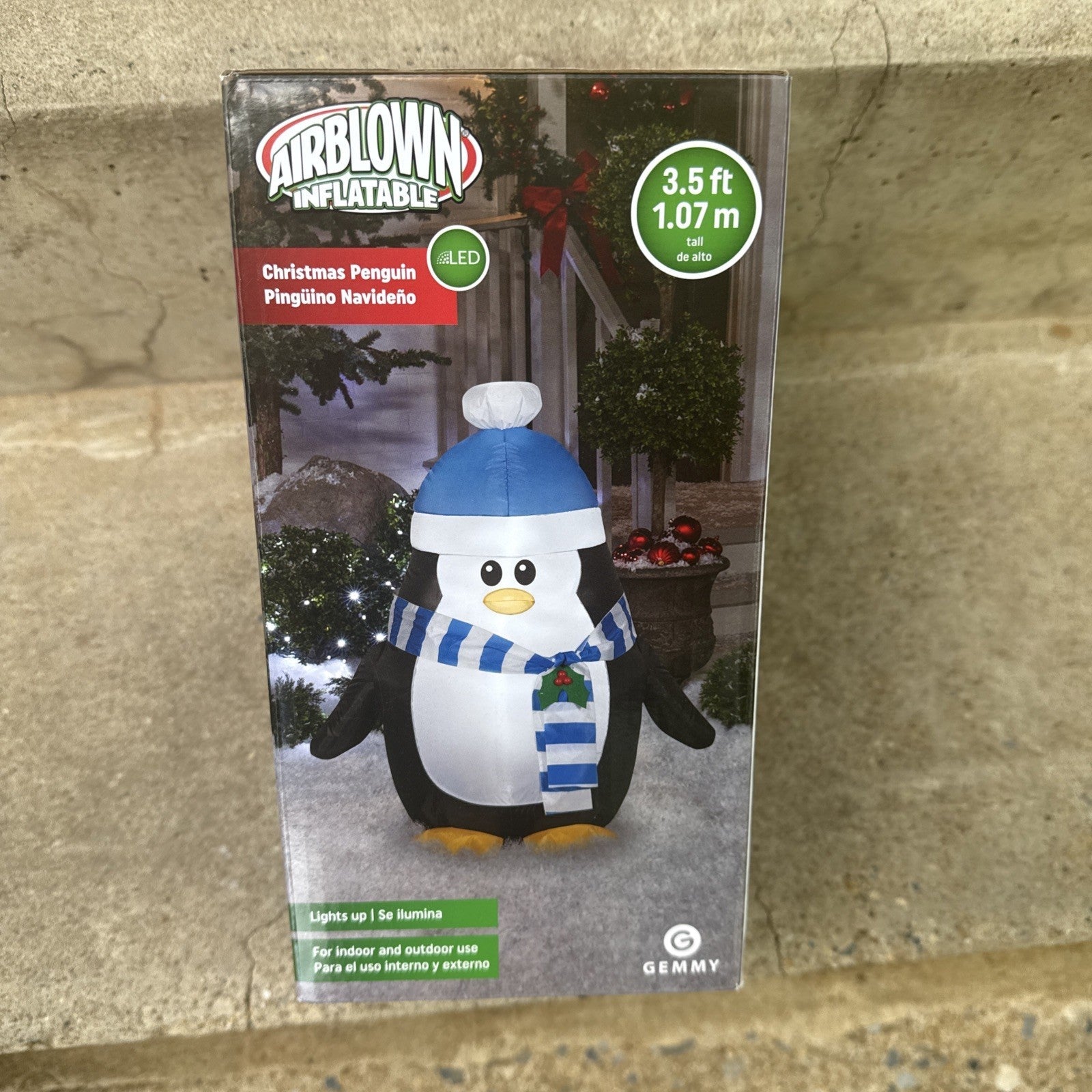 Gemmy Airblown Lighted Penguin Blue Hat Christmas Holiday Indoor/Outdoor Decor GEMMY - KOEEK