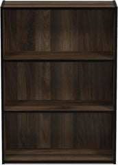 3-Shelf Open Bookshelf, Columbia Walnut 07FC0E-D4 - KOEEK