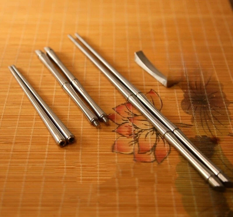Pure Titanium Alloy Sanitary Chinese Chopsticks Non-slip Wear-resistant Solid 07FC0E-D4 - KOEEK